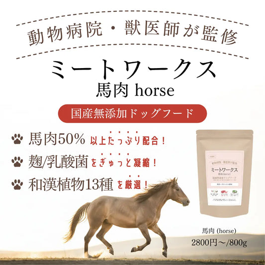 ミートワークス 馬肉｜国産無添加ドッグフード｜ドライ NATURE WORKS